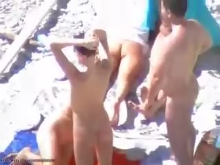 Sunbathing Beach Sluts Have Some Teen Group xxx movie Fun