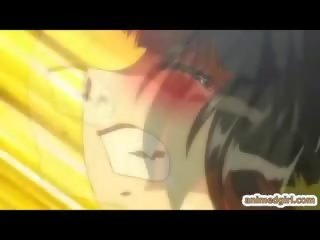 Hentai beyb nahuli sa pamamagitan ng tentacles at terrific pandalawahang kasarian anime poked