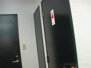 Asian Teen goddess movies Twat While Pissing In A Toilet