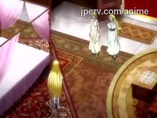 Wielki elf księżniczka pijany przez bunch z macki w hentai wideo