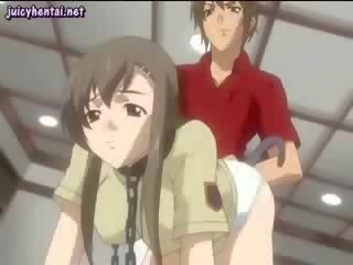 Anime dewi menikmati yang dubur dildo/ alat mainan seks