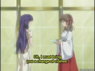 Malonus hentai anime dukra spanked į a vonia