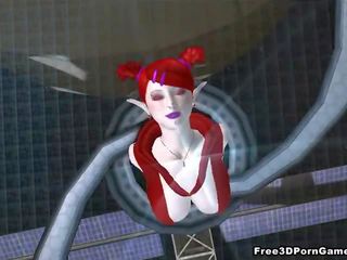 Smashing 3D redhead alien seductress getting fucked hard