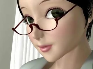 Oversexed 3d anime opiekunka ssać ukłucie