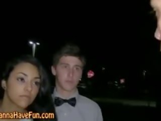 Real Teen In Limo caressing