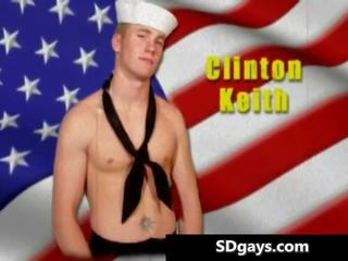 Beguiling muscular hunk Clinton gets