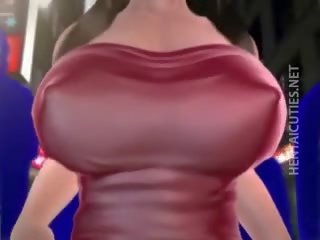 Sweet 3D Anime enchantress Gets Big Jugs Sucked