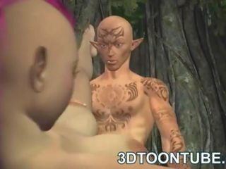 Busty 3D punk elf feature getting fucked deep and hard