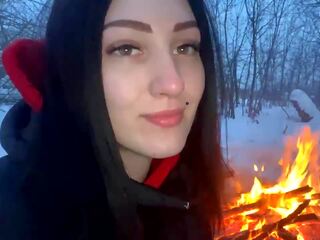 A fellow and a young woman Fuck in the Winter by the Fire: HD sex movie 80