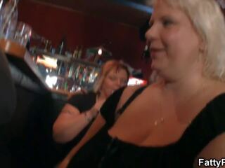 Incredible bbw party in the bar