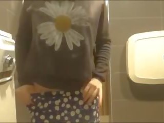Young Asian sweetheart Masturbating in Mall Bathroom: x rated film ed