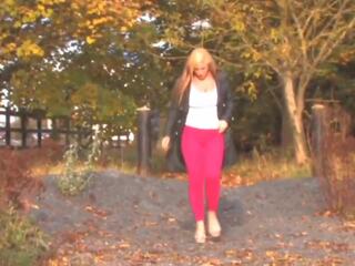Blonde with Massive Tits Peeing Outside, X rated movie 86