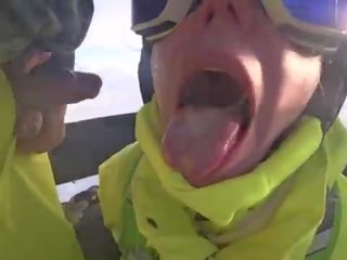 4k masyarakat ejakulasi di luar vagina di mulut di ski angkat bagian 1, 2