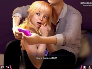 Double Homework &vert; oversexed blonde teen damsel tries to distract friend from gaming by showing her tremendous big ass and riding his cock &vert; My sexiest gameplay moments &vert; Part &num;14