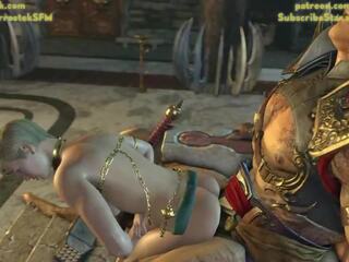 Shao Kahn and His Concubine prostitute Cassie Cage: Free sex clip cb