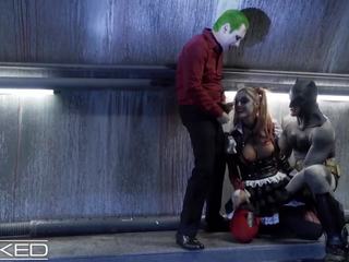 Wicked - Harley Quinn Fucks Joker & Batman: Free HD sex clip 0b