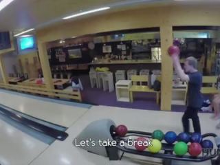 HUNT4K. adult clip in a bowling place - I've got strike!