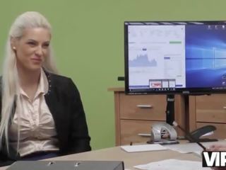 VIP4K&period; Tanned seductress passes dirty sex casting in the loan office
