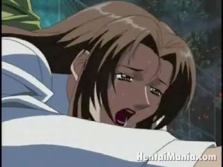 Sexy Manga Sweetie Getting Small Pussy Licked By A Monster`s Long Tongue