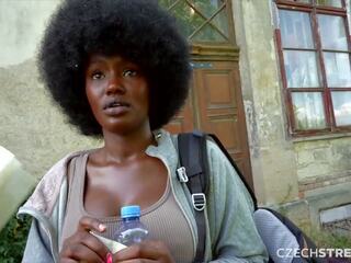 Czech Streets 152 Quickie with beautiful Busty Black Girl: Amateur sex feat. George Glass