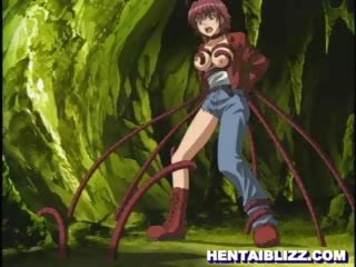 Manga mergaitė prigautas ir seksualinis ataka iki tentacles