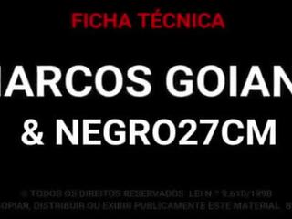 Marcos goiano - голям черни чеп 27 cm майната ми без презерватив и крем пай