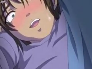 Lascive anime dostaje pokryty w sperma