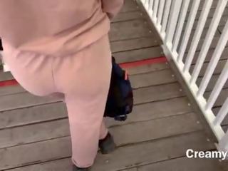 I barely had time to swallow great cum&excl; Risky public xxx clip on ferris wheel - CreamySofy