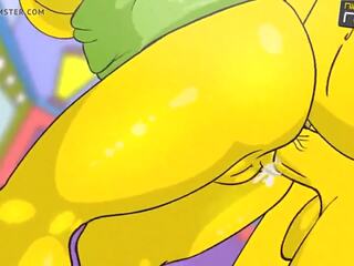 Marge toma homer’s johnson como un champ, sexo vídeo f2