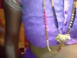 Just Married Bride Saree in Full HD Desi movie Home.