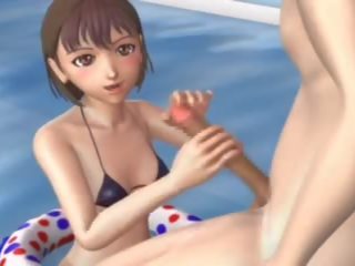 3D Asian damsel gets Fucked by the Pool Side: Free adult video 89