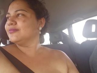 Part 1- Mary Exhibitionism in Car on Public Street: sex movie 8e