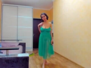 उत्तम myla एंजल में हरा transparent dress&excl;