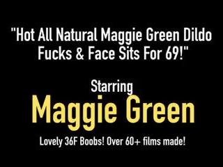 Outstanding all Natural Maggie Green Dildo Fucks & Face Sits for