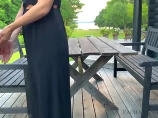 Dirty movie with stepdaughter before she leaves to school - morning outdoor quickie&comma; projectsexdiary