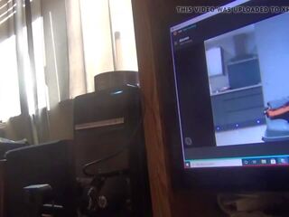 Webcam w chiff con quái vật stroker