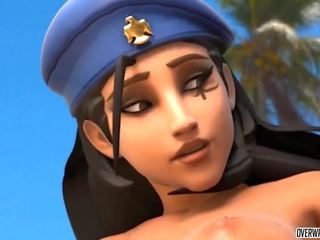 Pharah Sucking Balls and Mercy Taking Big Dick: HD x rated clip 14