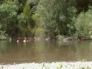 Naturist perfected Couple at the River, Free xxx movie f3