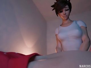 Outstanding Busty Tracer from Overwatch gets Threesome Sex: dirty clip 21